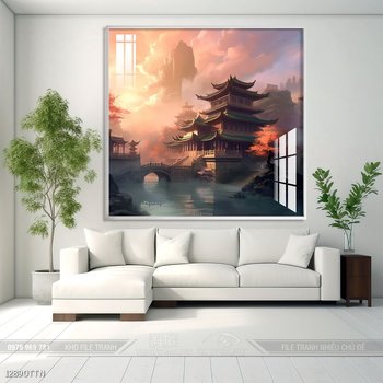 Tranh phong thủy sơn thủy hữu tình