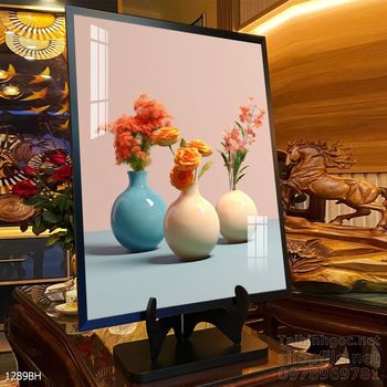Tranh bình hoa đẹp trang trí tường
