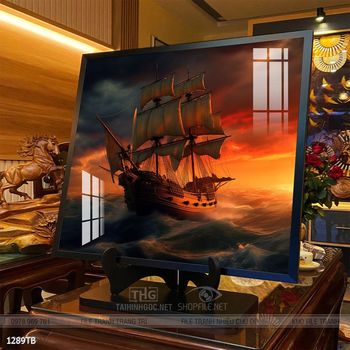 Tranh thuận buồm xuôi gió cánh buồm vàng đẹp nhất