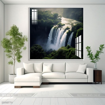 Tranh phong thủy nước non tuyệt đẹp