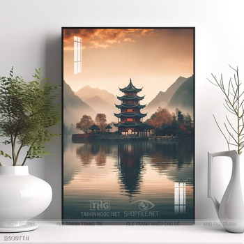 Tranh phong thủy sơn thủy đẹp