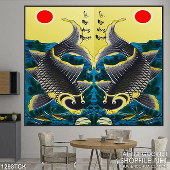 Tranh vẽ song ngư