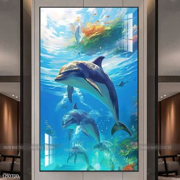 Tranh cá heo đại dương