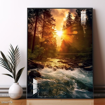 Tranh phong thủy sơn thủy hữu tình