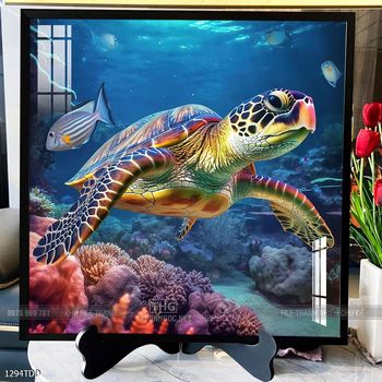 Tranh treo tường cá heo đại dương