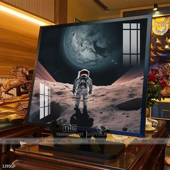 Tranh phi hành gia decor tường nhà