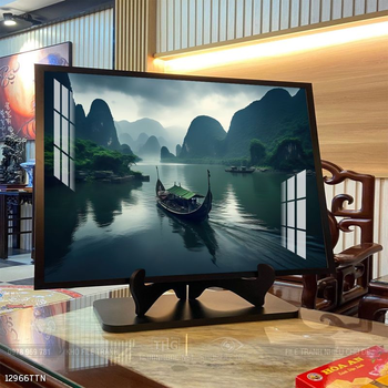 Tranh phon thủy sông, núi và mặt trời