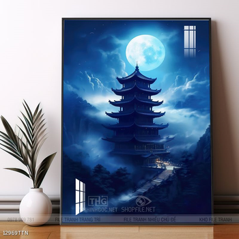 Tranh phong thủy nước non tuyệt đẹp