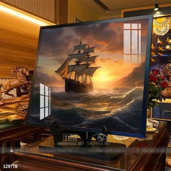 Tranh phong thủy thuận buồm xuôi gió tài lộc đẹp