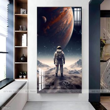 Tranh treo tường phi hành gia vũ trụ