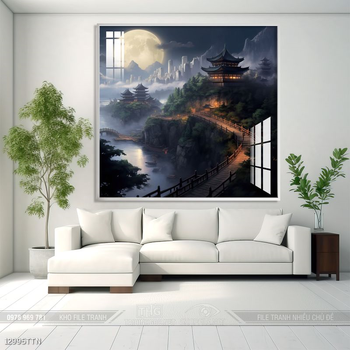 Tranh phong thủy sơn thủy đẹp