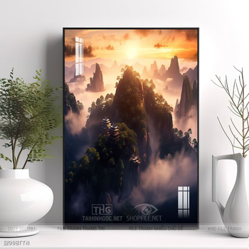 Tranh phong thủy sơn thủy hữu tình