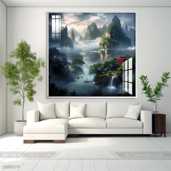Tranh phong thủy treo trang trí phòng khách