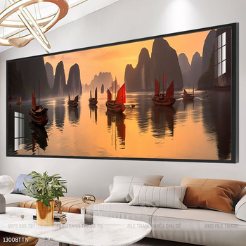 Tranh phong thủy sơn thủy đẹp