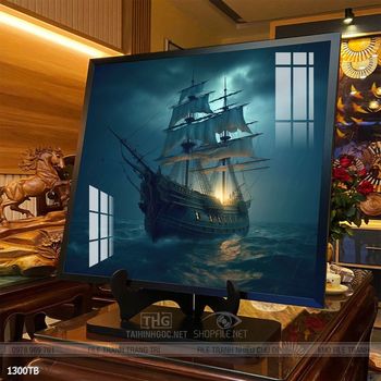 Tranh thuận buồm xuôi gió cánh buồm vàng đẹp nhất