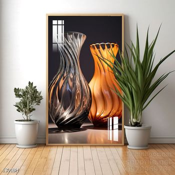 Tranh bình hoa trang trí phòng khách, phòng ăn đẹp