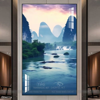 Tranh phong thủy sơn thủy hữu tình