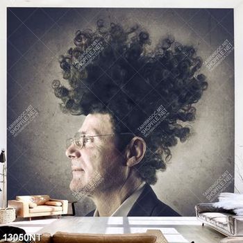 Tranh người đàn ông có mái tóc độc lạ