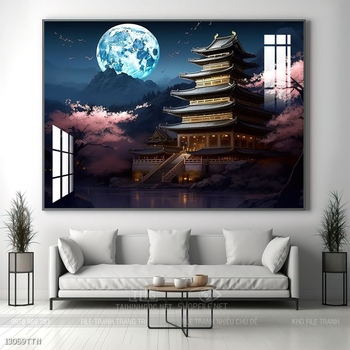 Tranh phong thủy phong cảnh thác nước thiên nhiên