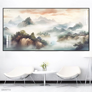 Tranh phong thủy phong cảnh thác nước thiên nhiên