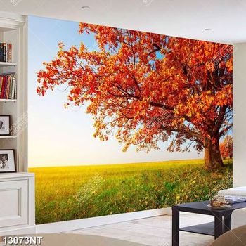 Tranh rừng mùa thu file gốc