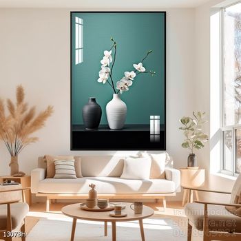 Mẫu tranh bình hoa sang trọng đẹp độc đáo