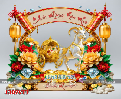 File psd tư liệu năm con dê 2027 tết 1307VTT