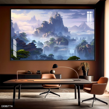 Tranh phong thủy phong cảnh thác nước thiên nhiên