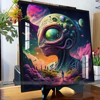 Tranh phi hành gia decor tường nhà