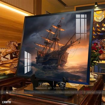 Tranh phong thủy thuận buồm xuôi gió tài lộc đẹp