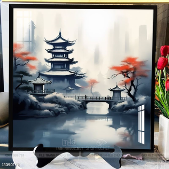 Tranh phong thủy nước non tuyệt đẹp