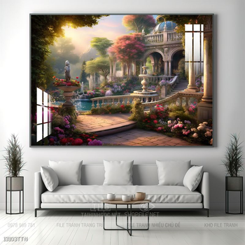 Tranh phong thủy nước non tuyệt đẹp