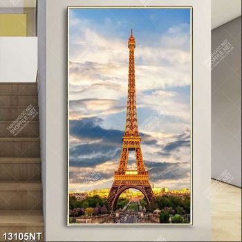 Tranh psd tháp Eiffel nước Pháp