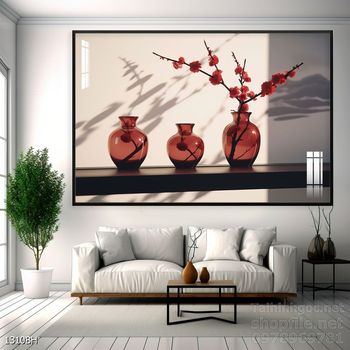 Tranh bình hoa nghệ thuật sang trọng