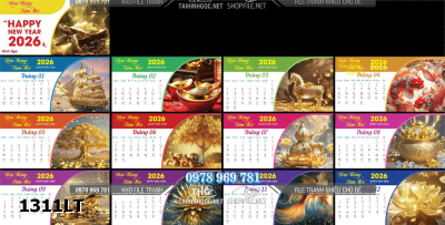 File lịch để bàn thuận buồm xuôi gió phong thủy 1311LT