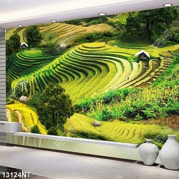 Tranh ruộng bậc thang file psd