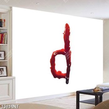 Tranh chữ d màu đỏ