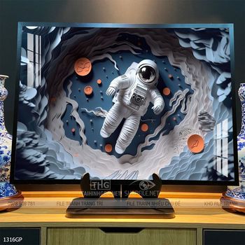Tranh nghệ thuật phi hành gia treo tường