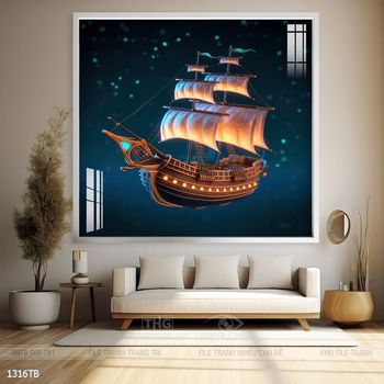 Tranh thuận buồm xuôi gió treo tường