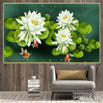 File tranh hoa sen psd