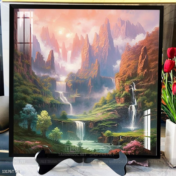 Tranh phong thủy nước non tuyệt đẹp