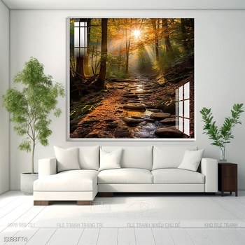 Tranh phong thủy sơn thủy hữu tình