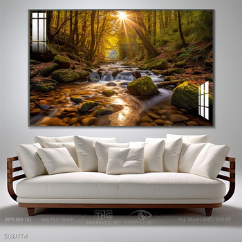 Tranh phong thủy nước non tuyệt đẹp