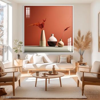 Mẫu tranh bình hoa nghệ thuật decor tường