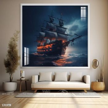 Tranh phong thủy thuận buồm xuôi gió tài lộc đẹp