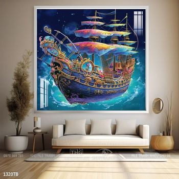 Tranh thuyền buồm và cảnh biển