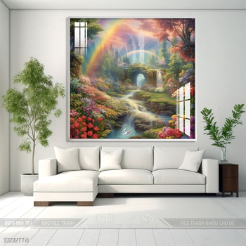 Tranh phong thủy nước non tuyệt đẹp