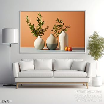 Tranh bình hoa đẹp trang trí tường