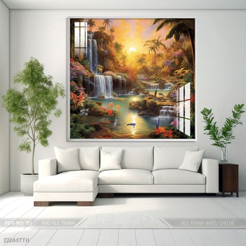 Tranh phong thủy sơn thủy hữu tình