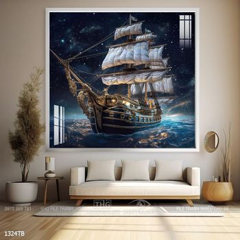 Tranh thuận buồm xuôi gió trang trí tường nhà